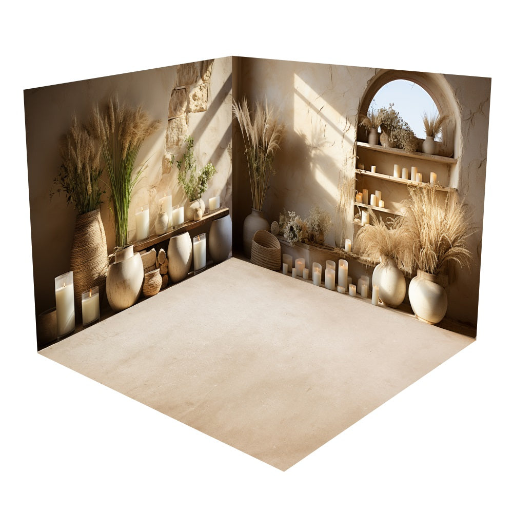 Set Di Decorazioni Per La Stanza Con Fiori Secchi Per Vasi Boho BRP10-415