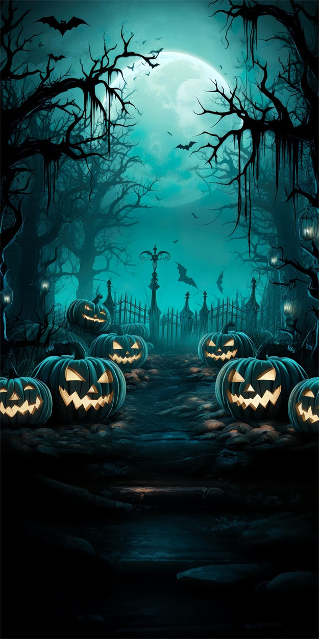 Sfondo Di Zucca Di Halloween Sweep Patch Luna Blu BRP10-511