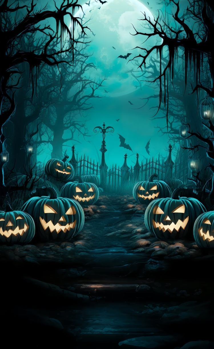 Sfondo Di Zucca Di Halloween Sweep Patch Luna Blu BRP10-511