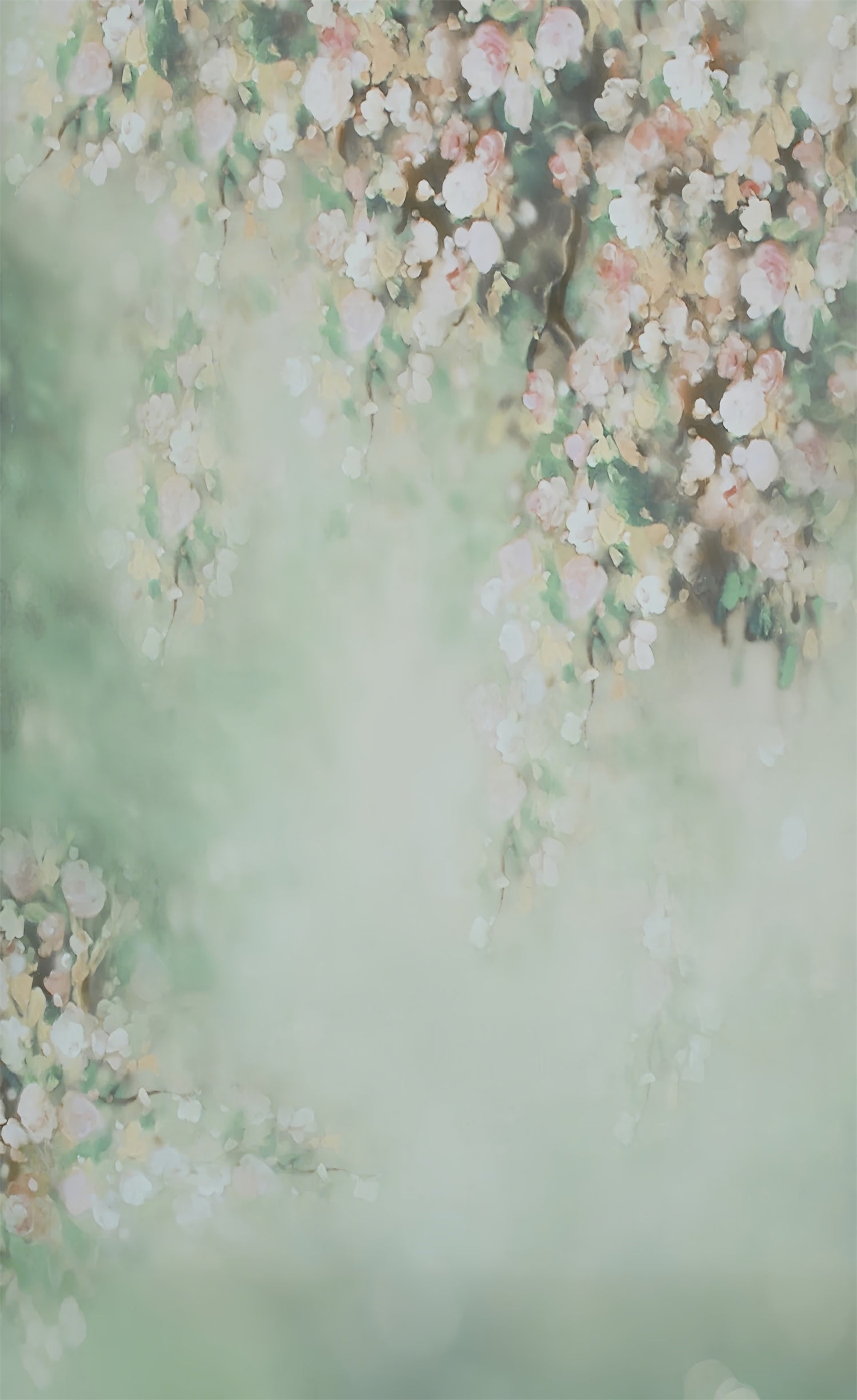 Sfondo Fotografico Morbido Con Petalo Di Fiore Verde BRP10-539