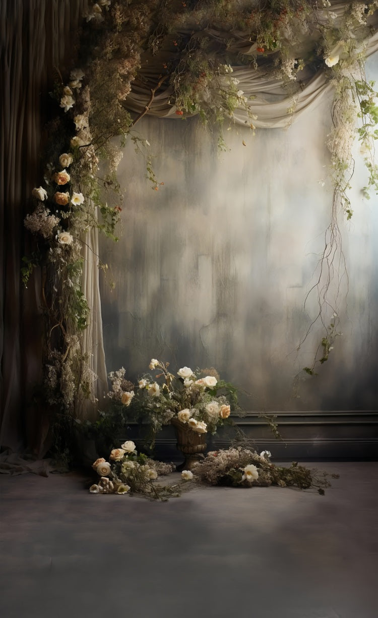 Sfondo In Stile Fine Art Con Motivo Floreale Retro BRP10-541