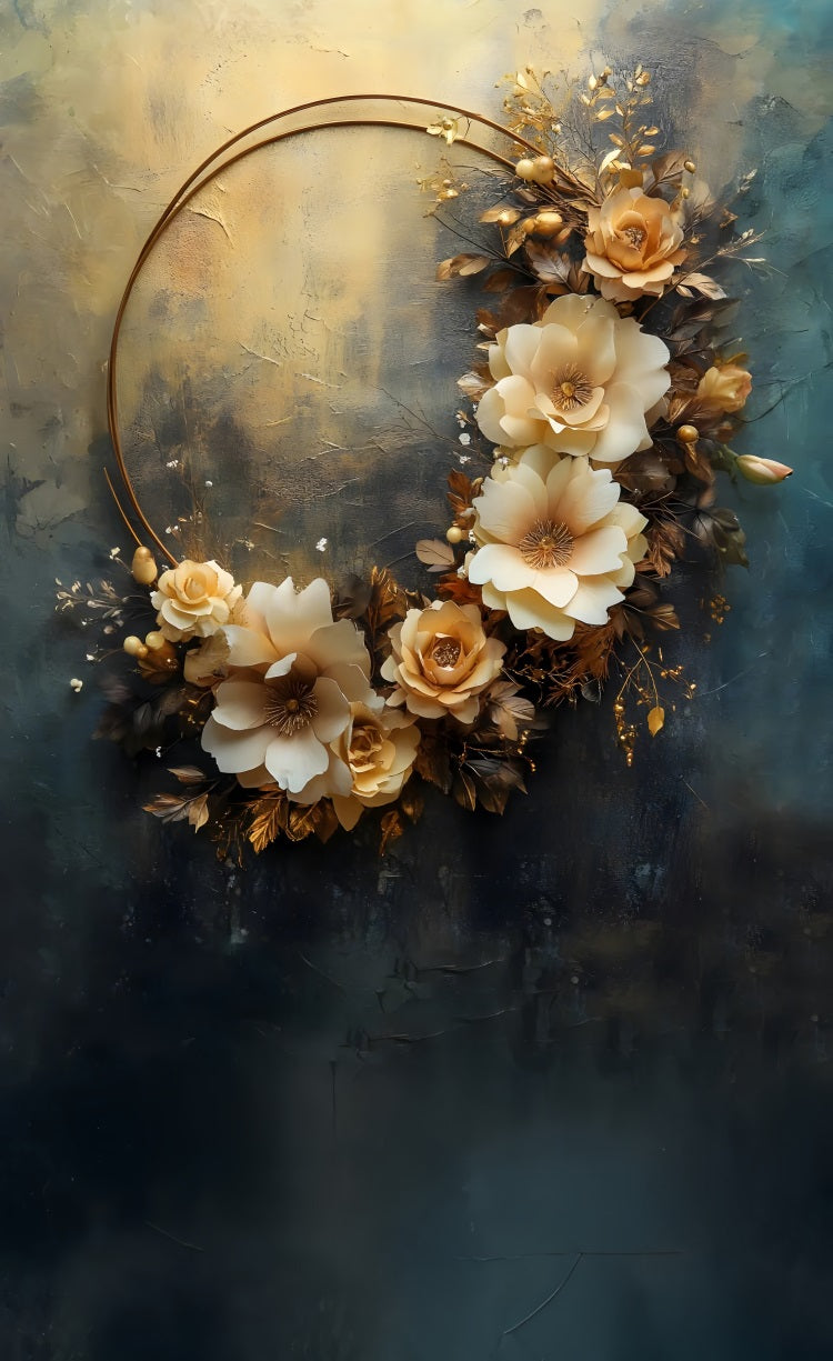 Sfondo Di Design Circolare Con Motivo Floreale Vintage BRP10-574