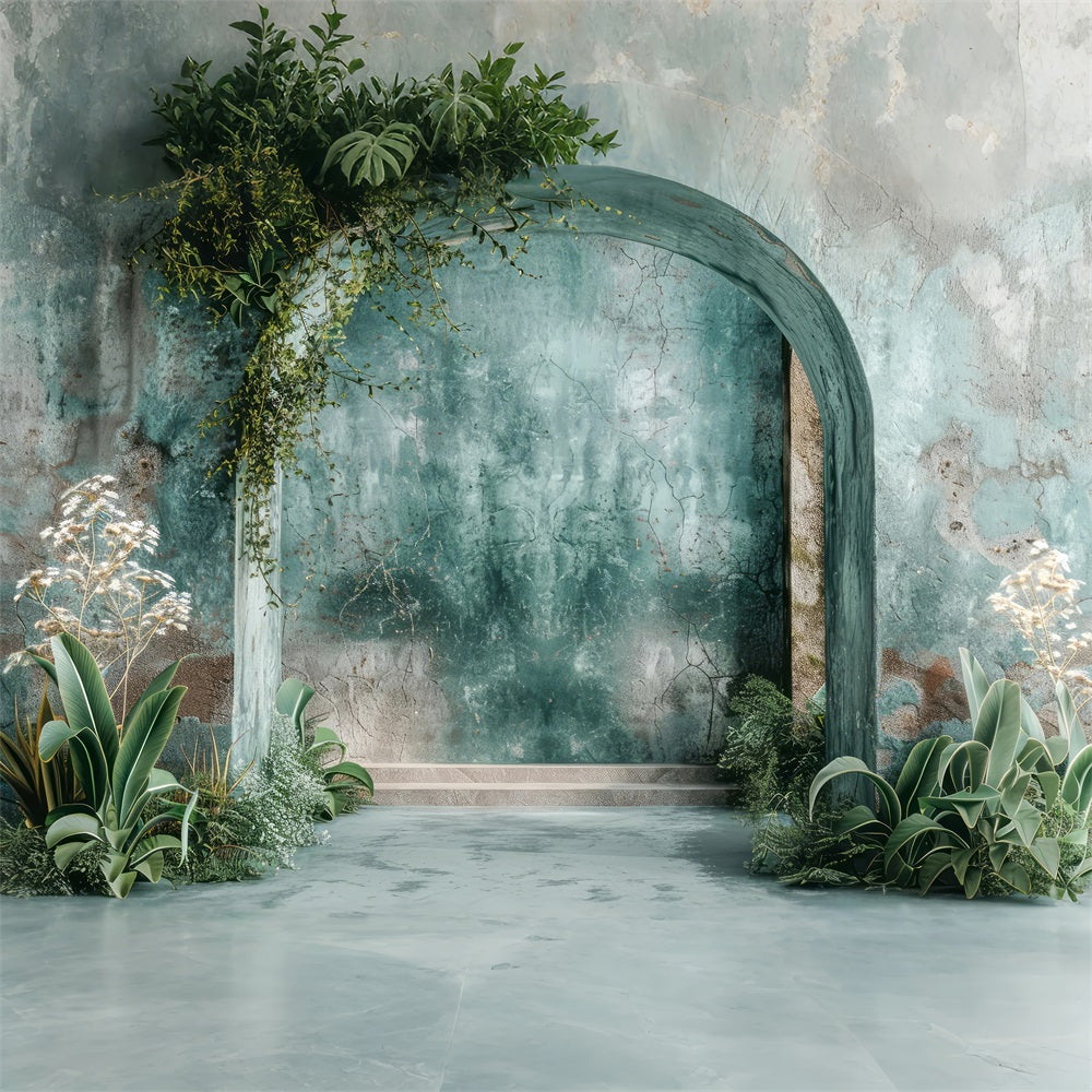 Sfondo Boho Con Piante Da Parete Strutturate Vintage BRP10-59