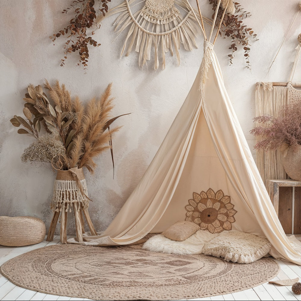 Fondali Bohemien Teepee Macrame Dettagli Fondale BRP10-598
