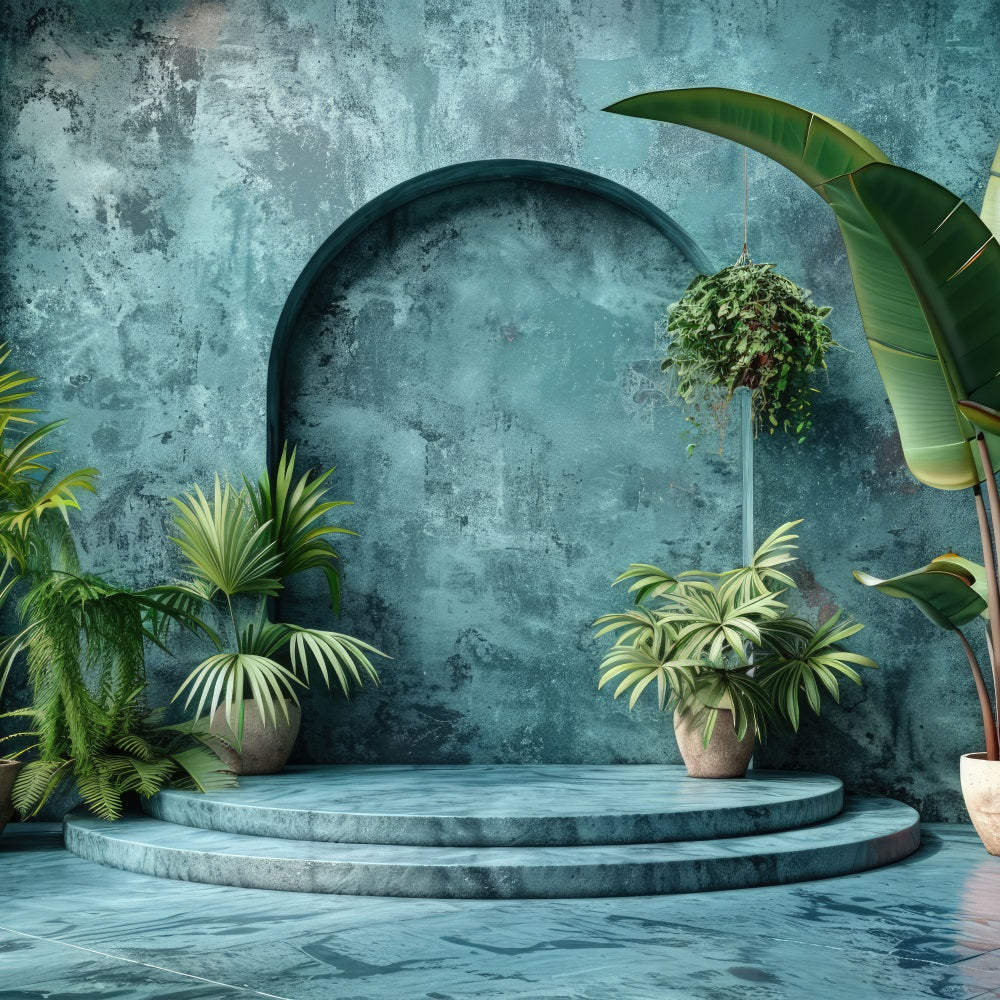 Sfondo Di Decorazioni Murali Bohemien Sfondo Di Piante Tropicali Archway BRP10-611
