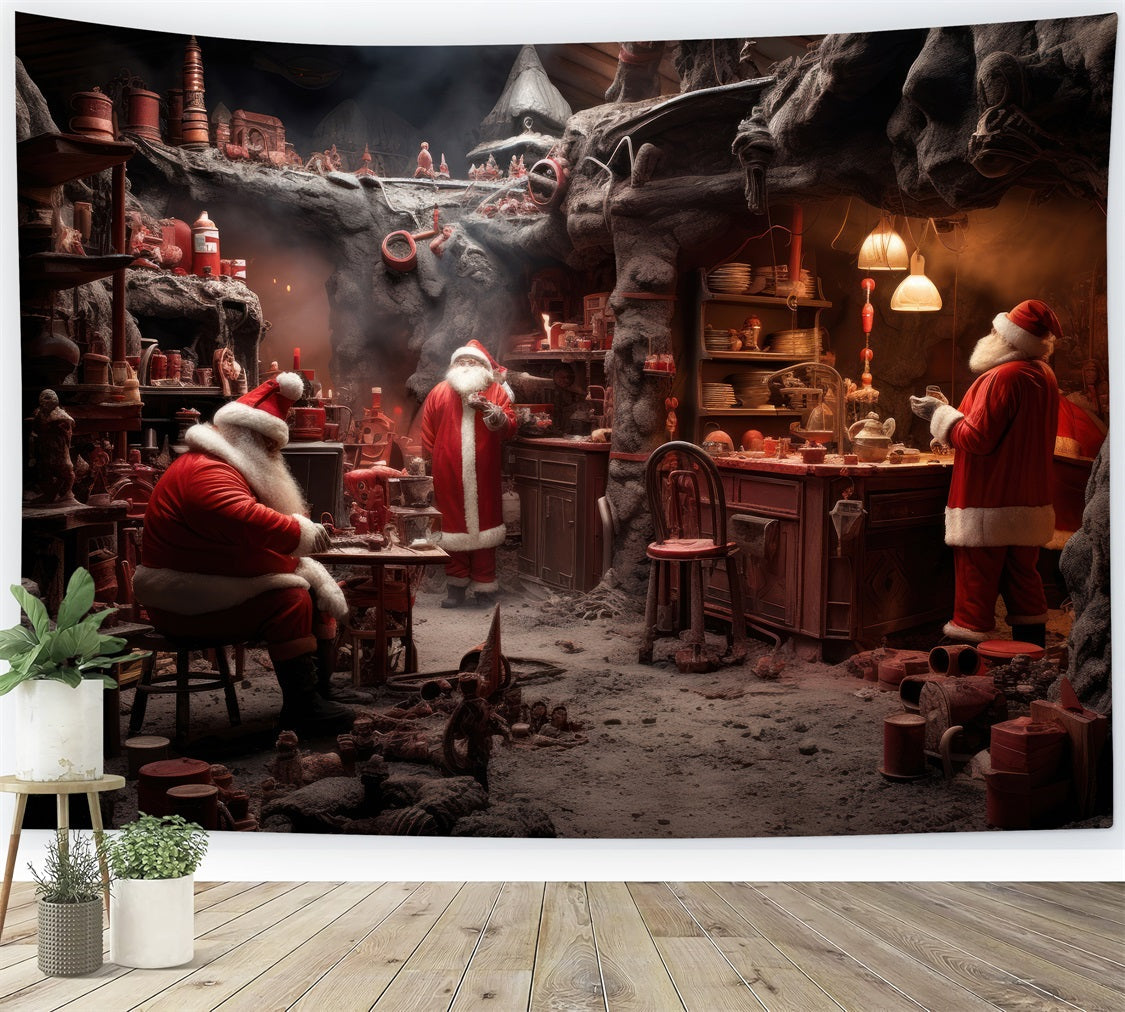 Workshop Sui Fondali Fotografici Natalizi Sfondo Dell'Albero Di Babbo Natale BRP10-618