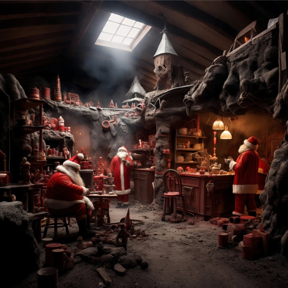 Workshop Sui Fondali Fotografici Natalizi Sfondo Dell'Albero Di Babbo Natale BRP10-618
