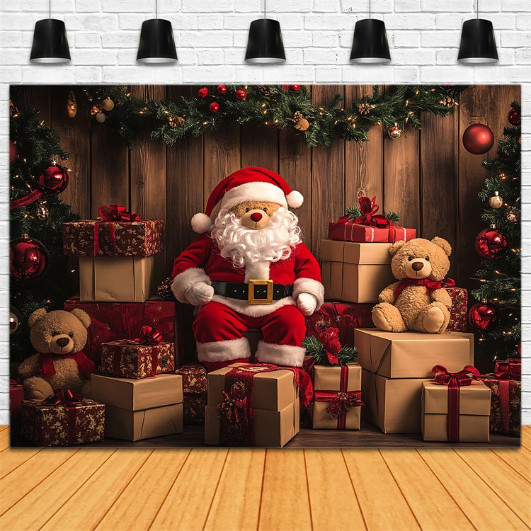 Sfondo Della Cabina Fotografica Di Natale Sfondo Della Vetrina Del Laboratorio Di Babbo Natale BRP10-629