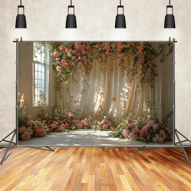 Fondale Da Sogno Con Decorazione Ad Arco Floreale Bohemien BRP10-92