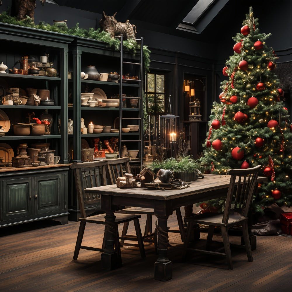 Sfondo Per Il Tavolo Da Cucina Festivo Del Laboratorio Di Babbo Natale Sfondo BRP11-100