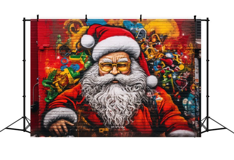 Sfondo Natalizio Sfondo Colorato Con Babbo Natale BRP11-105