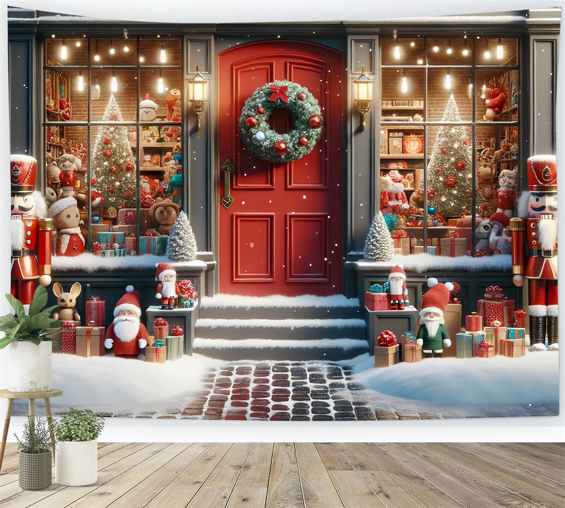 Sfondo Per Lo Sfondo Dello Schiaccianoci Del Laboratorio Di Babbo Natale BRP11-130