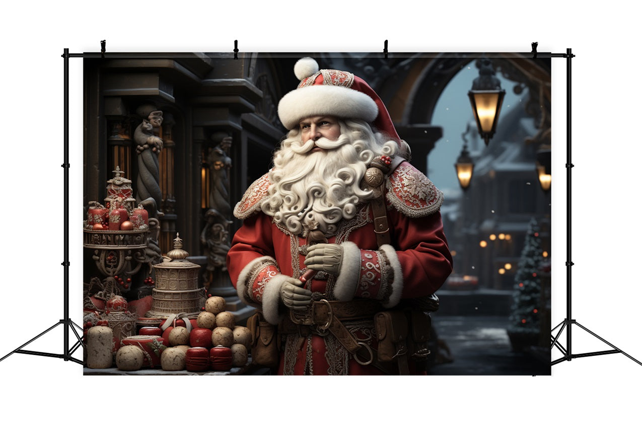 Idee Per La Decorazione Dello Sfondo Natalizio Sfondo Del Mercato Delle Bancarelle Di Babbo Natale BRP11-133