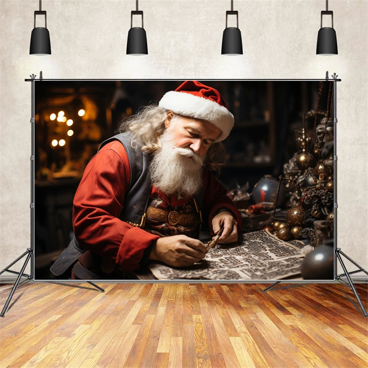 Sfondo A Tema Natalizio Sfondo Del Laboratorio Di Creazione Di Babbo Natale BRP11-135