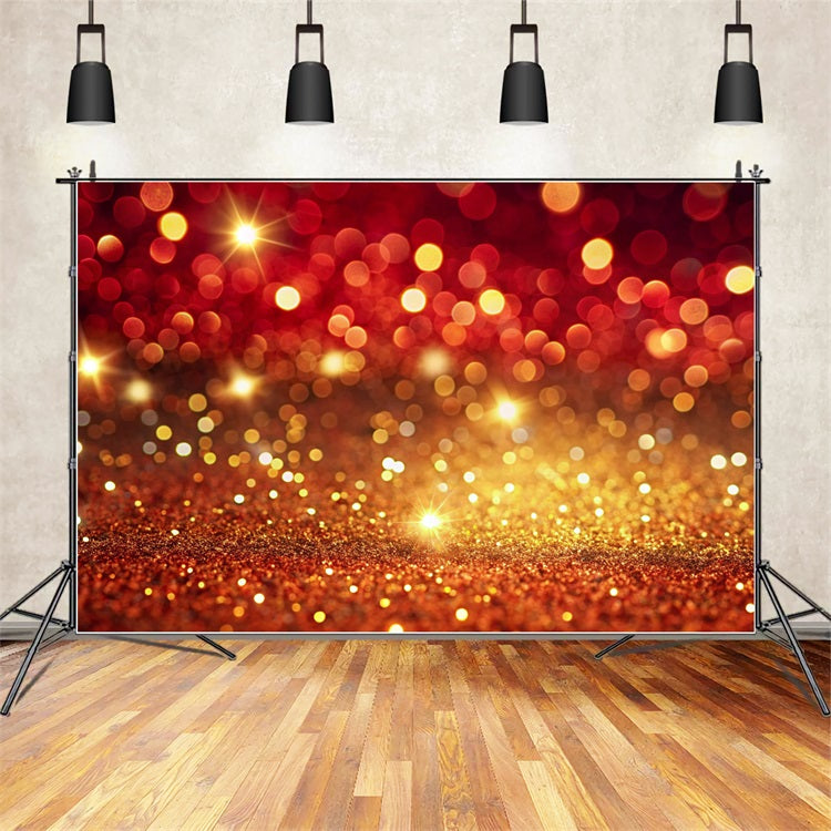 Sfondo Per Servizio Fotografico Natalizio Sfondo Scintillante Bokeh In Oro Rosso BRP11-146