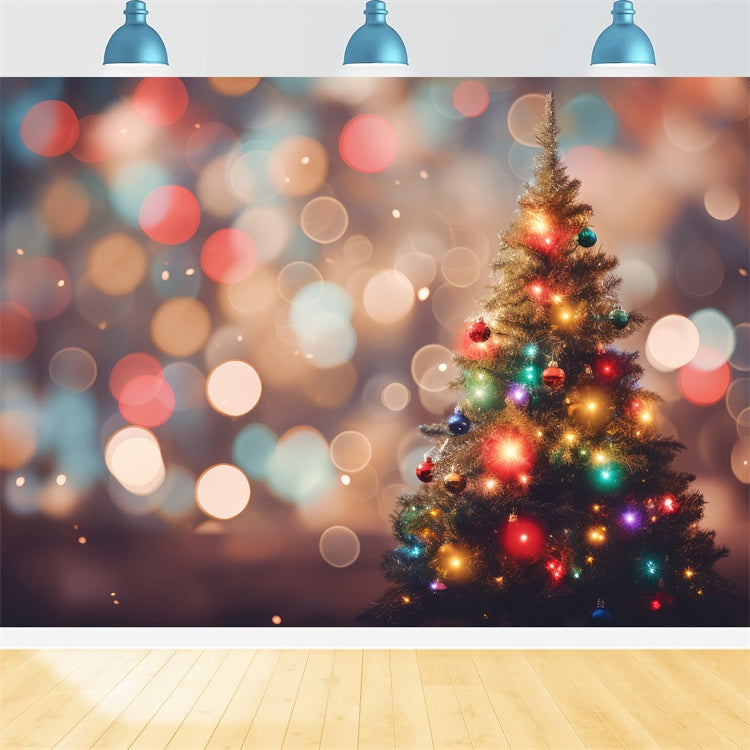 Sfondo Di Natale Photo Booth Albero Bagliore Bokeh Sfondo BRP11-151