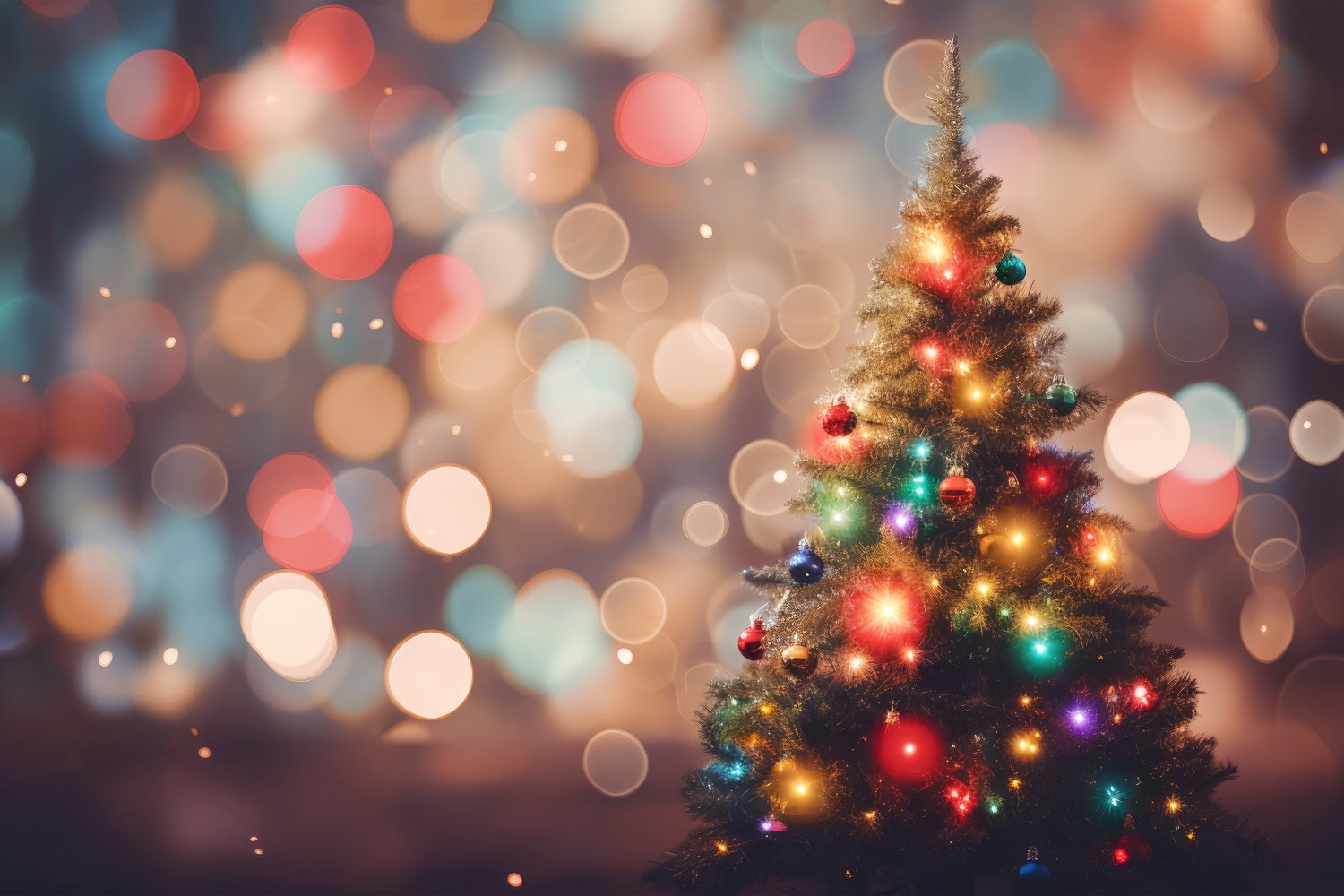 Sfondo Di Natale Photo Booth Albero Bagliore Bokeh Sfondo BRP11-151