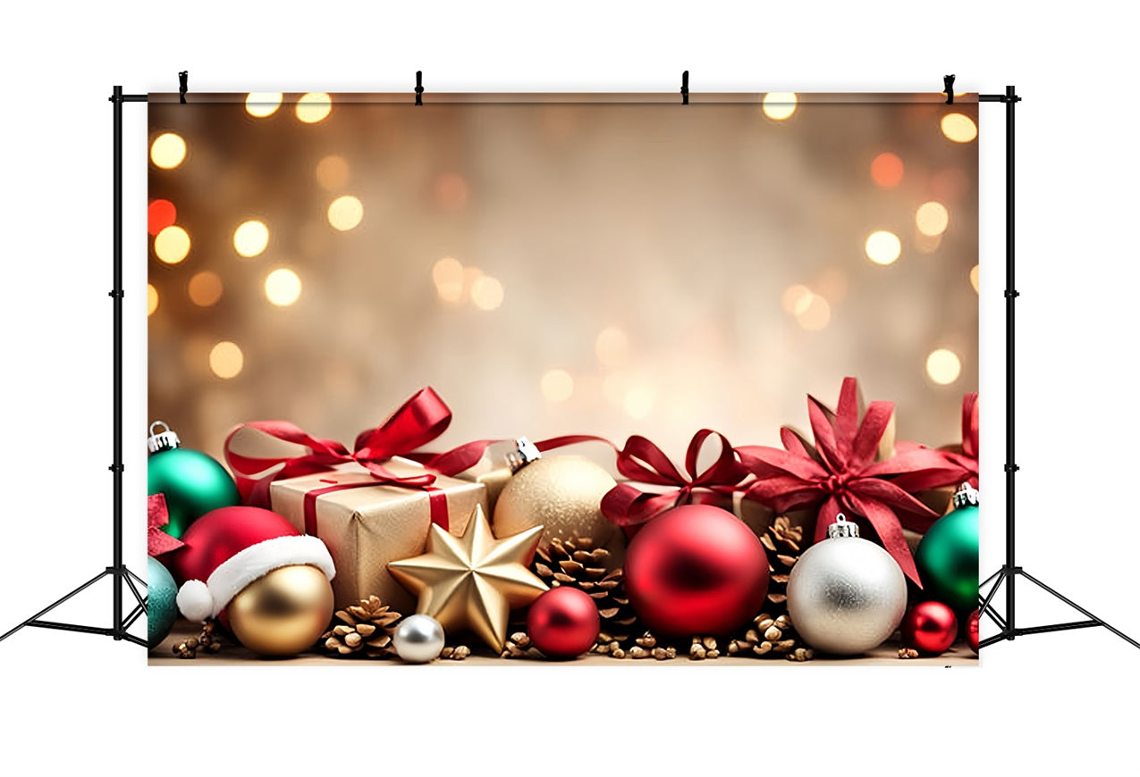 Fondali Per Foto Di Natale Ornamenti Bokeh Glow Sfondo BRP11-152