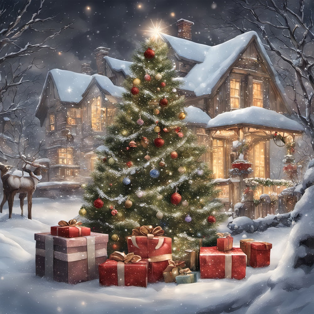 Fondali Natale Accogliente Cabina Celebrazione Sfondo BRP11-171