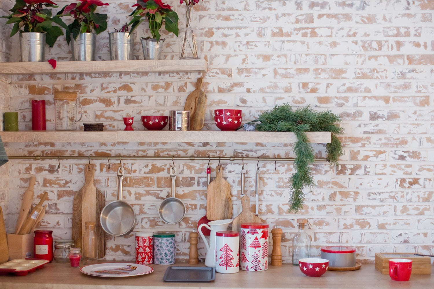 Sfondo Fotografico Per Cucina Natalizia Sfondo Per Decorazione Muro Di Mattoni BRP11-187
