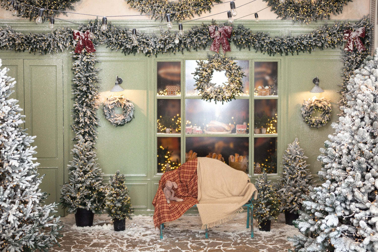 Sfondo Per Coperta Scozzese Dell'Albero Di Natale BRP11-200