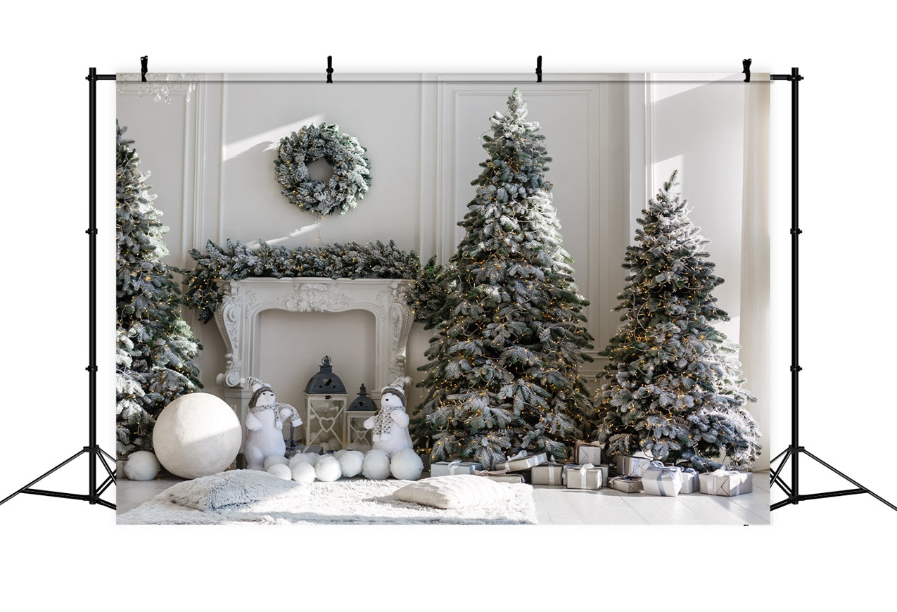 Sfondo Dell'Albero Di Natale In Crescita Sfondo Con Focolare Smerigliato BRP11-208