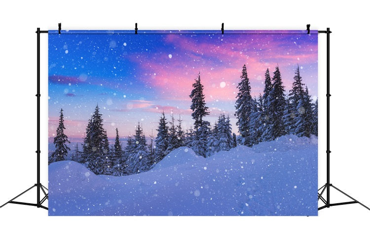 Sfondo Di Neve Invernale Bellissimo Sfondo Di Sempreverdi Glassati Con Cielo BRP11-25