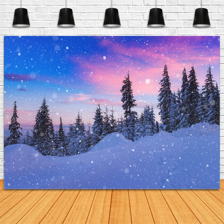Sfondo Di Neve Invernale Bellissimo Sfondo Di Sempreverdi Glassati Con Cielo BRP11-25