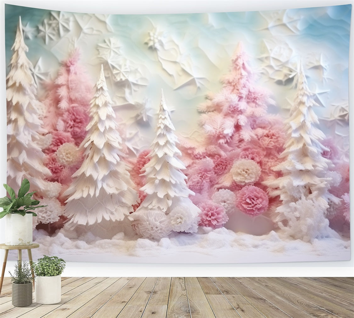 Sfondo Invernale Sfondo Foresta Smerigliata Rosa Pastello BRP11-255