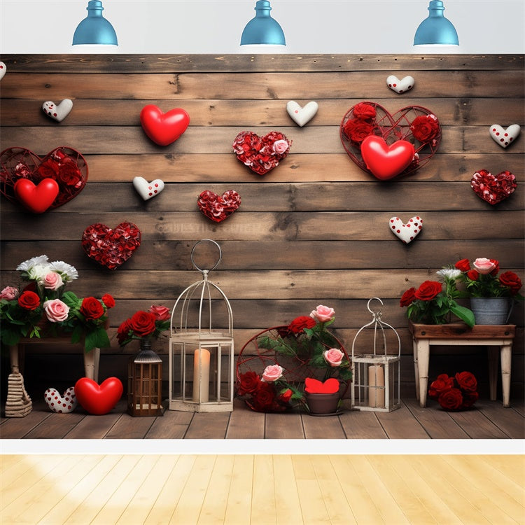 Sfondo Per Servizio Fotografico Di San Valentino Sfondo Per Esposizione Di Candele Rosa BRP11-288
