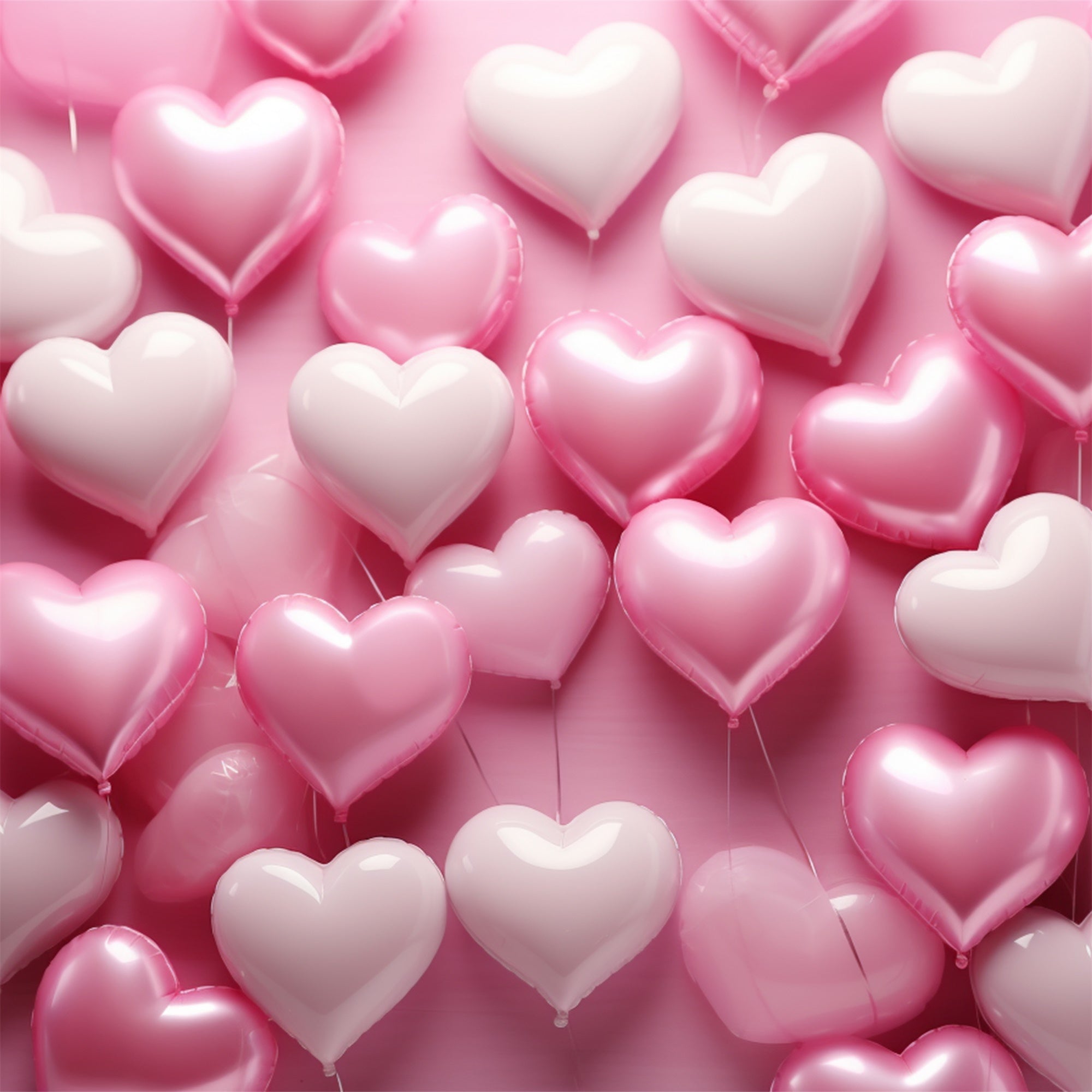 Sfondo Disposizione Dei Palloncini A Forma Di Cuore Di San Valentino BRP11-299