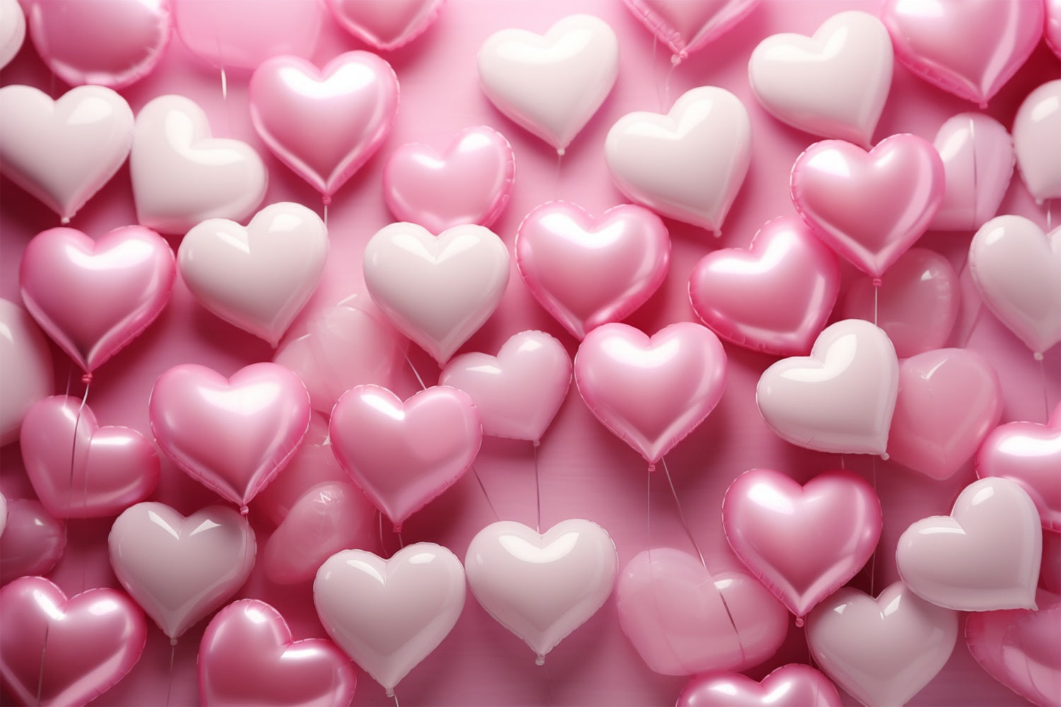 Sfondo Disposizione Dei Palloncini A Forma Di Cuore Di San Valentino BRP11-299