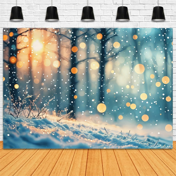 Fondali Invernali Sfondo Sognante Della Foresta Di Nevicate Leggere BRP11-33