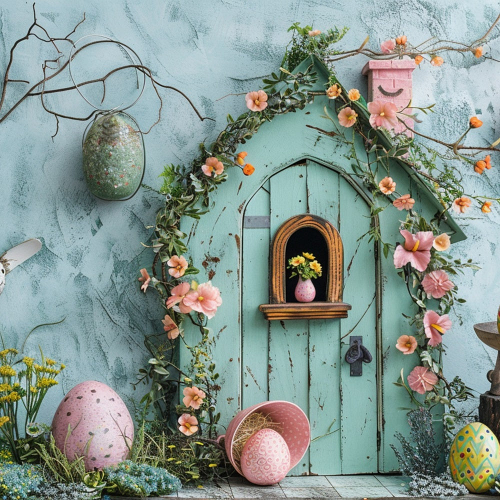 Sfondo Della Festa Di Pasqua Sfondo Primaverile Della Casa Delle Uova BRP11-358