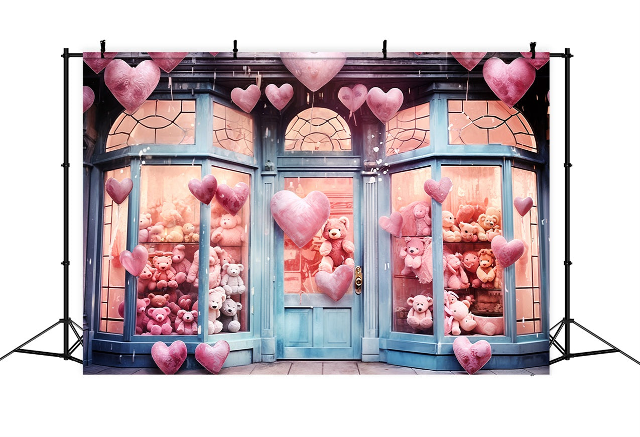 Fondali Fotografici San Valentino Cuore Palloncini Orsacchiotto Amore Sfondo BRP11-388