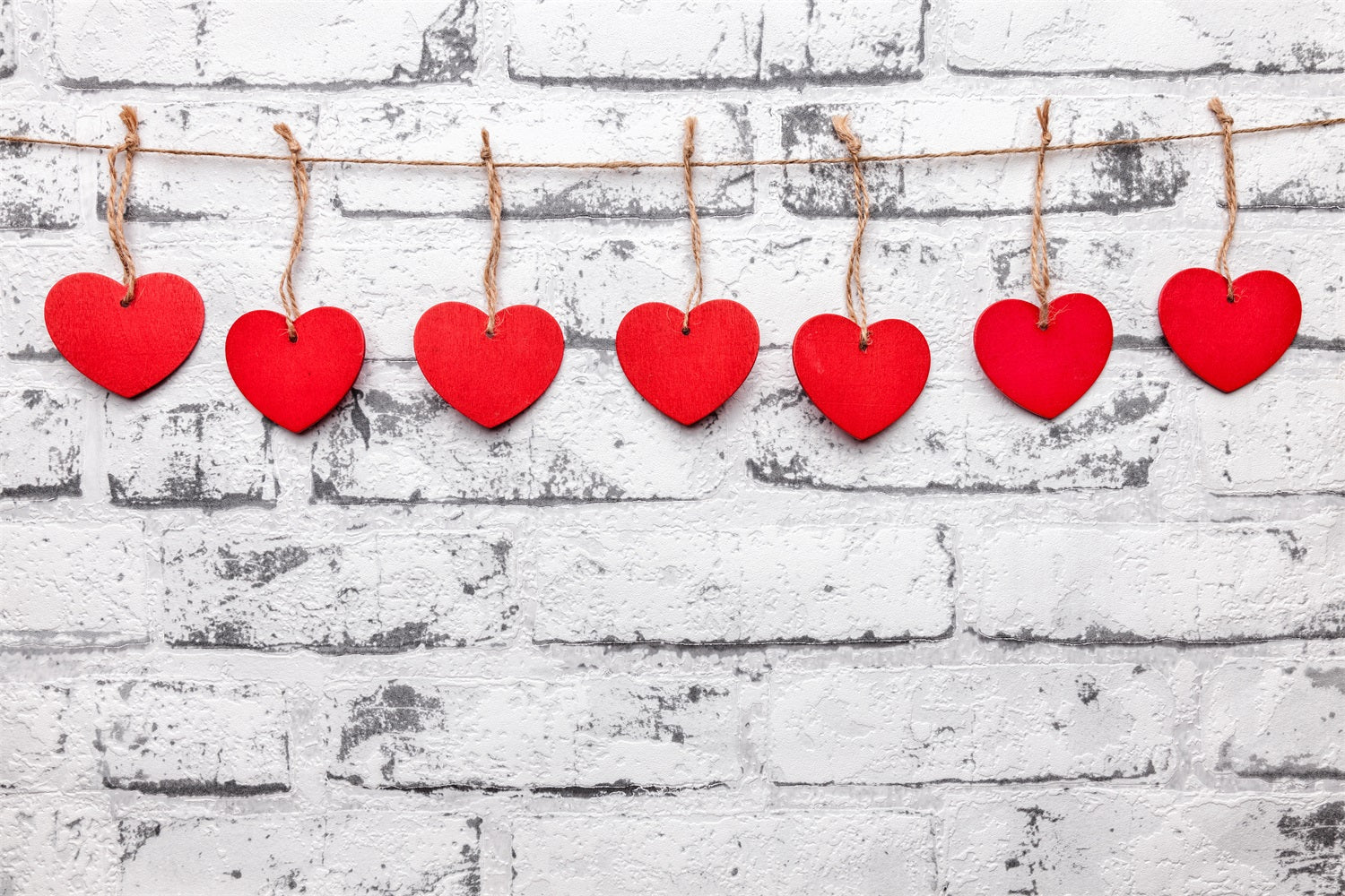 Sfondo Di San Valentino Sfondo Di Cuori Appesi Al Muro Di Mattoni BRP11-447