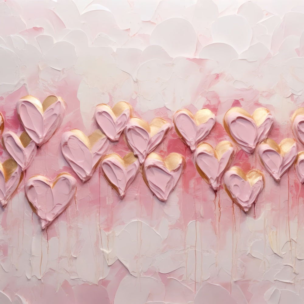 Idee Per Lo Sfondo Fotografico Di San Valentino Sfondo Con Texture Gocciolante Di Cuori BRP11-455