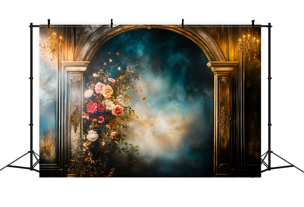 Sfondo Fotografico Vintage Sfondo Floreale retro Da Parete BRP11-554