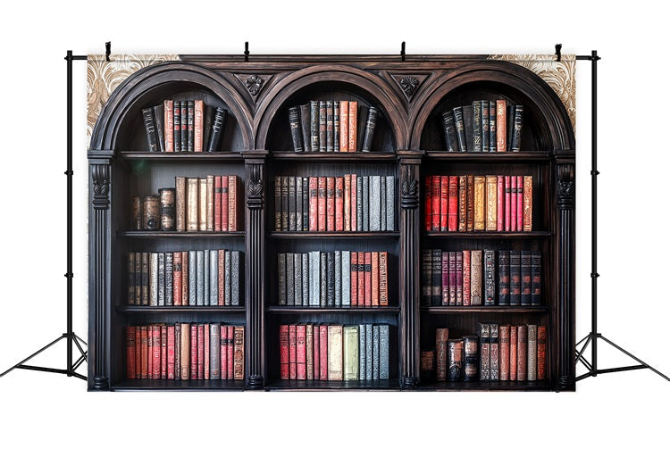 Sfondo Vintage Decorazione Libreria Scaffali Per Libri Sfondo BRP11-572