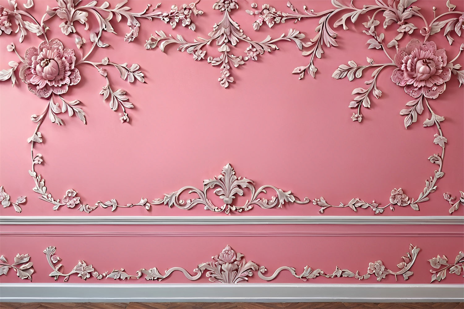 Sfondo Fotografico Vintage Sfondo retro Con Sculture Rosa Da Parete BRP11-575