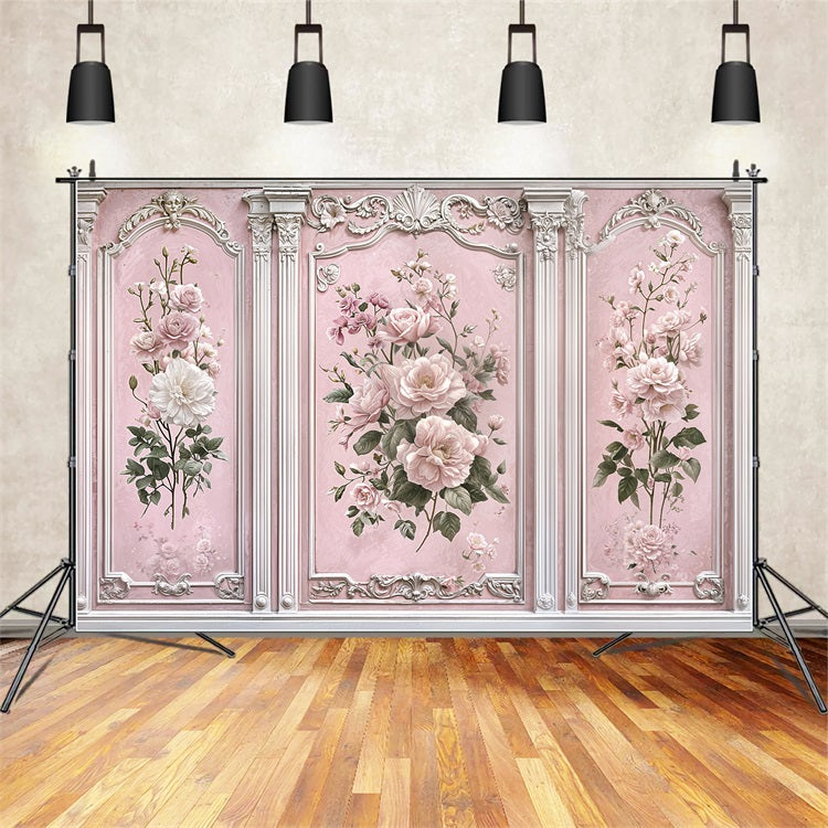 Fondali Murales retro Vintage Rosa Sfondo BRP11-580