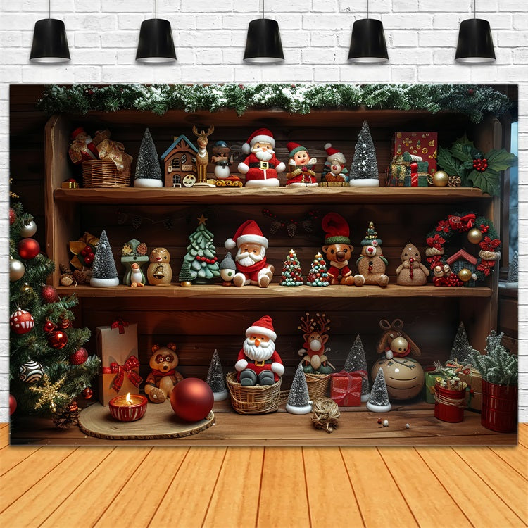 Sfondo Fotografico Natalizio Sfondo Della Confezione Regalo Del Laboratorio Di Babbo Natale Joy BRP11-75