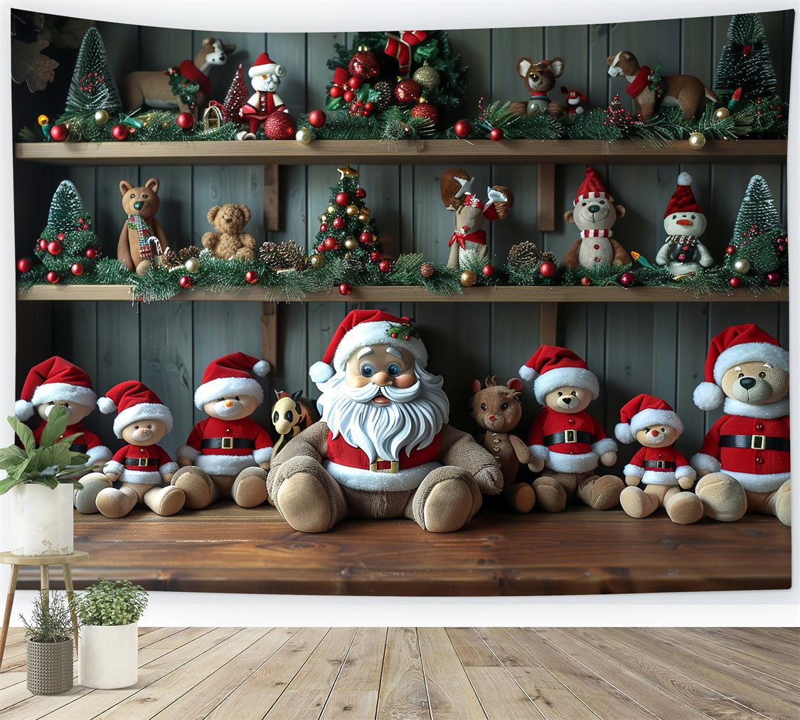Fondali Natalizi Fondale Del Compagno Di Officina Di Babbo Natale BRP11-76