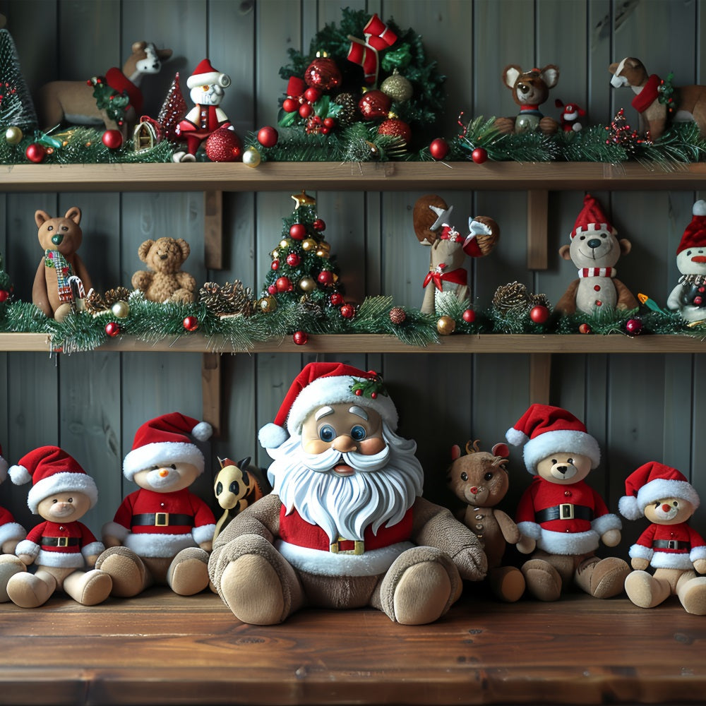 Fondali Natalizi Fondale Del Compagno Di Officina Di Babbo Natale BRP11-76