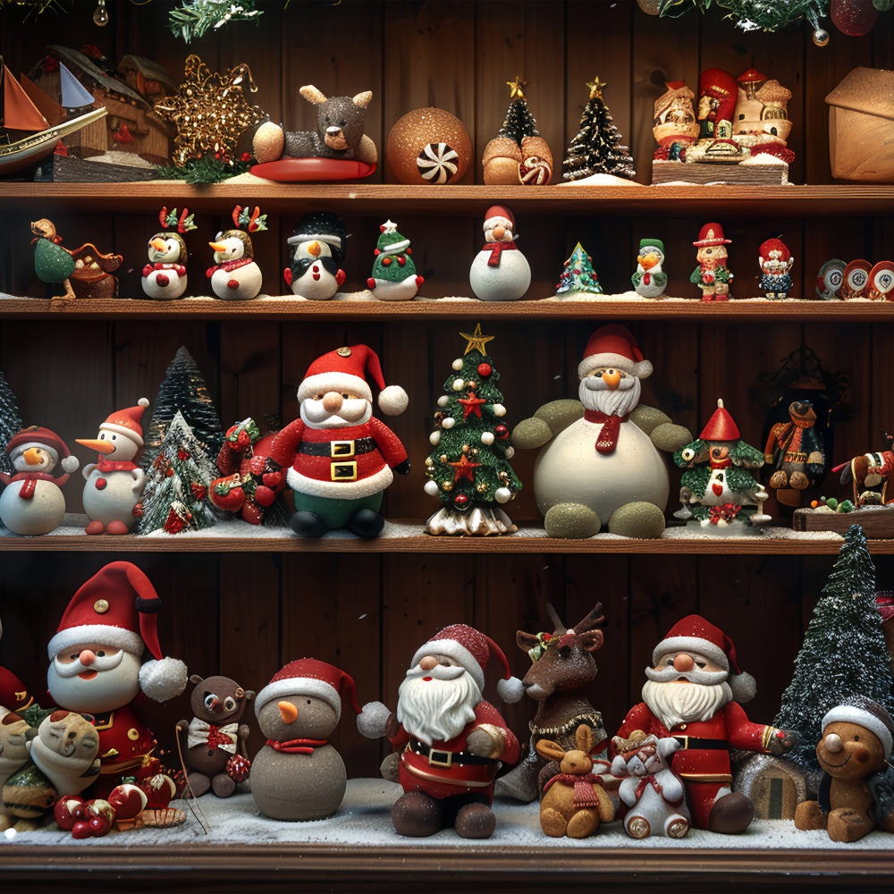 Sfondo Fotografico Natalizio Sfondo Di Celebrazione Gioiosa Del Laboratorio Di Babbo Natale BRP11-78