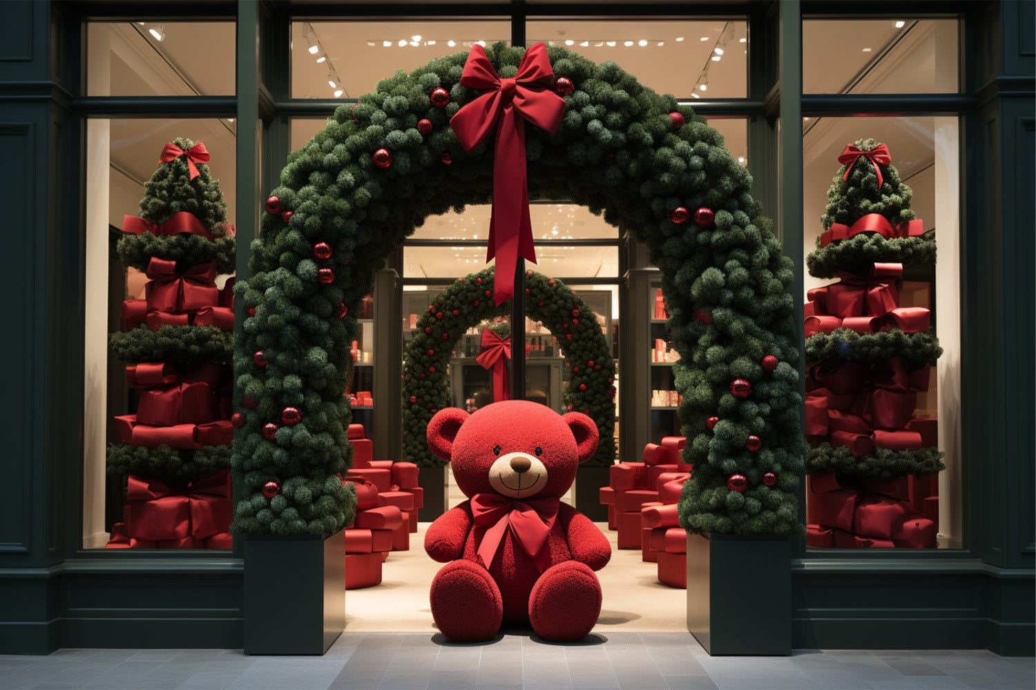 Sfondo Natalizio Sfondo Di Ingresso Festivo Del Laboratorio Di Babbo Natale BRP11-81