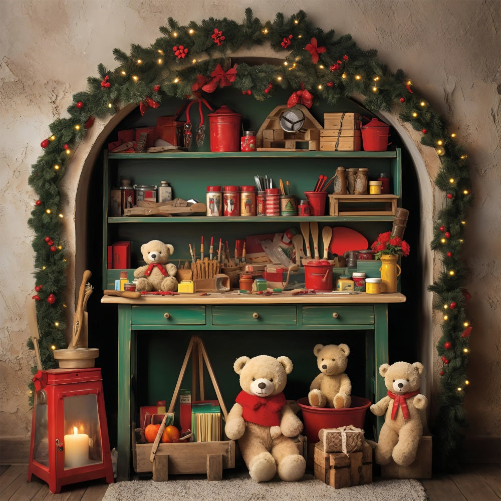 Sfondo Natalizio Sfondo Collezione Workshop Di Babbo Natale BRP11-88