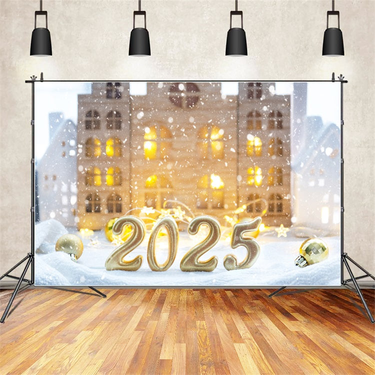 Sfondo Felice Anno Nuovo 2025 Sfondo Winter Wonderland BRP12-105