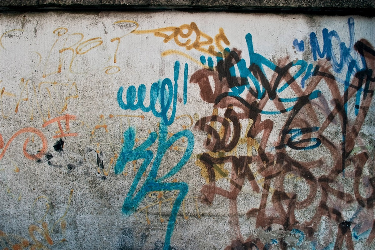 Sfondo Di Graffiti Fotografia Sfondo Di Arte Urbana Invecchiata BRP12-120