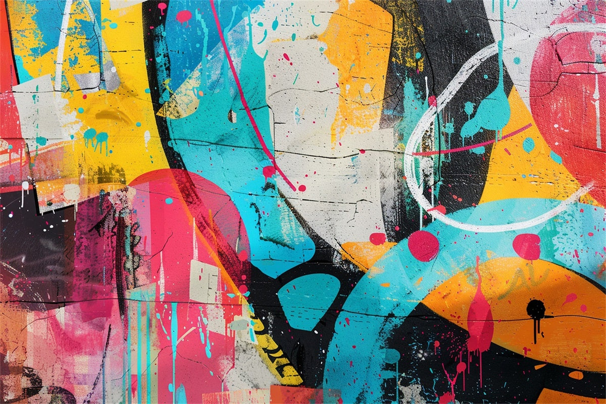 Fondali Graffiti Splendido Sfondo Di Composizione Di Arte Astratta BRP12-124